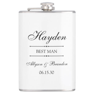 Best Man Personalized Hip Flask