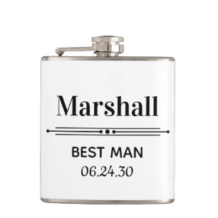 Best Man Personalized Hip Flask