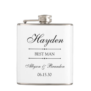 Best Man Personalized Hip Flask