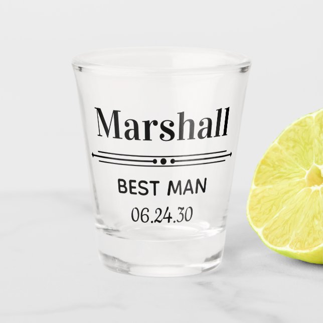 Best Man Personalized Shot Glass (Front)