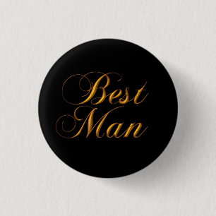 Best Man pin button