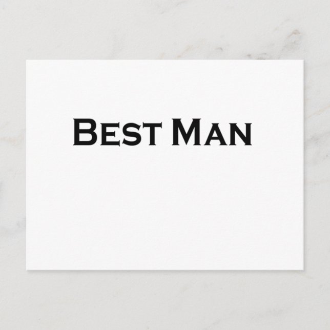 best man postcard (Front)
