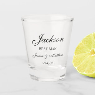 Best Man Script Customized Shot Glass