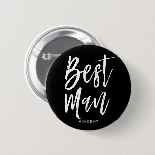 Best Man   Script Style Custom Wedding 2 Inch Round Button