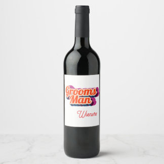 Best Man | Script Style Custom Wedding Wine Label