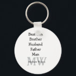 Best man son husband dad quotes add name text keychain<br><div class="desc">design</div>