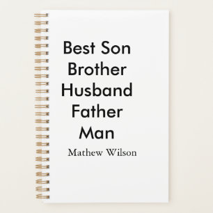 Best man son husband dad quotes add name text planner