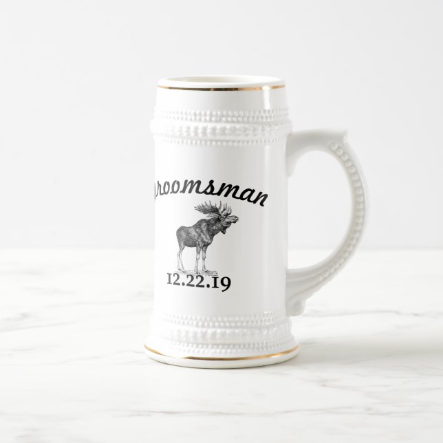 Best Man Stein Vintage Moose (Right)