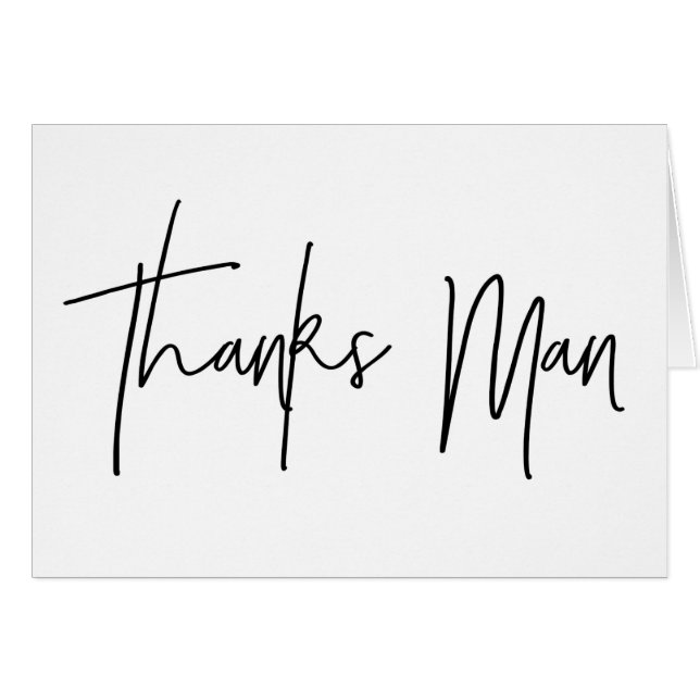 Best Man Thank You Card Thanks Man Card (Front Horizontal)