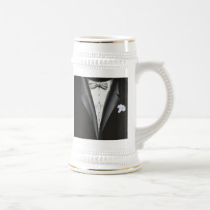 Best Man Thank You Gift - Tuxedo Template Beer Stein