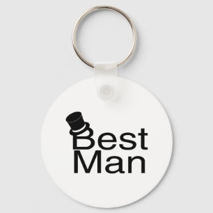 Best Man Top Hat Keychain