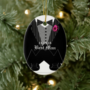 Best Man Tuxedo Mariage Ornement de vacances
