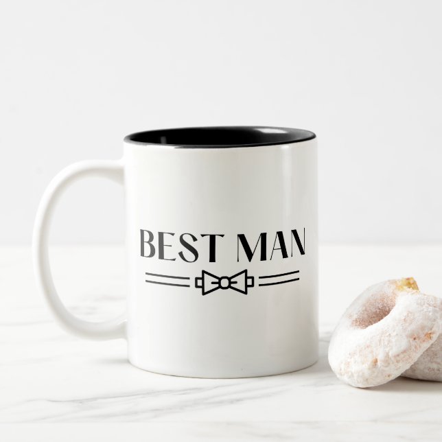Best Man Two-Tone Coffee Mug (With Donut)
