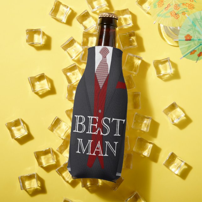 Best Man wedding Bottle Cooler (In Situ Summer)