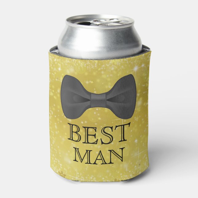 Best Man wedding Can Cooler (Can Front)