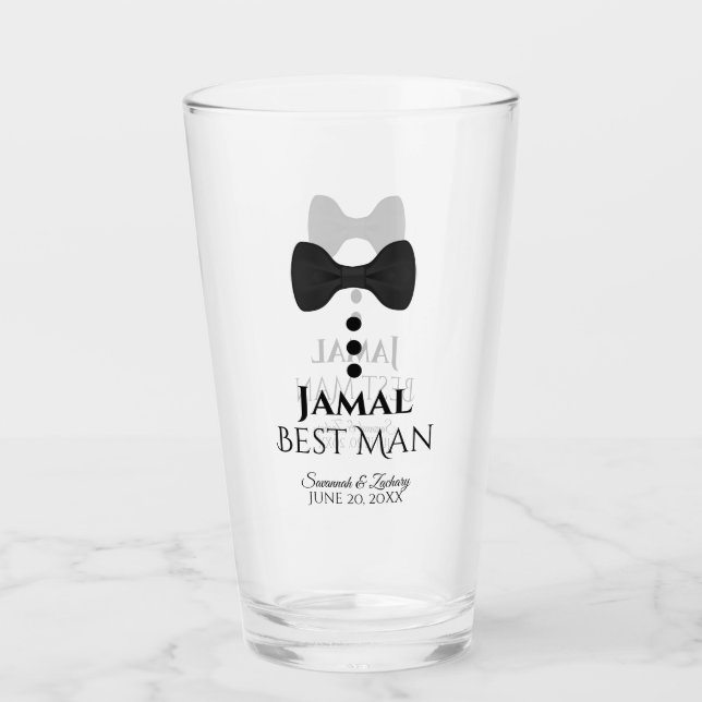 Best Man Wedding Favour Glass Tumbler (Front)