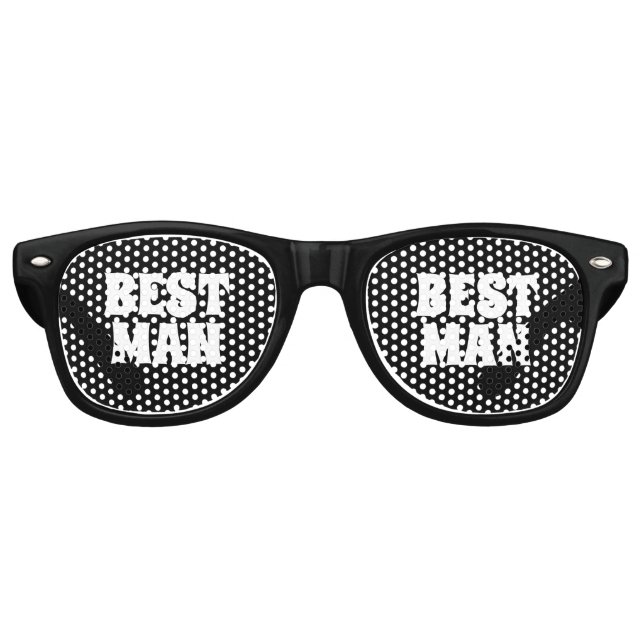 Best Man Wedding Gift Groomsman Party Favour  Retro Sunglasses (Front)