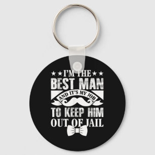 Best Man Wedding Groom Funny Bachelor Stag Party M Keychain