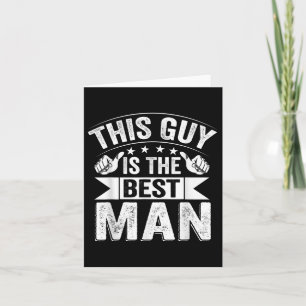 Best Man Wedding Groomsmen Funny Bridal Bachelor P Card