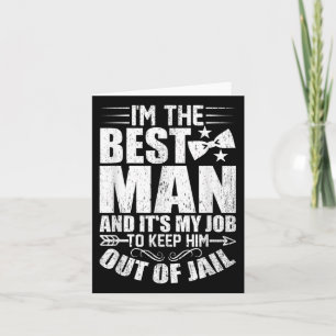 Best Man Wedding Groomsmen Funny Bridal Bachelor P Card