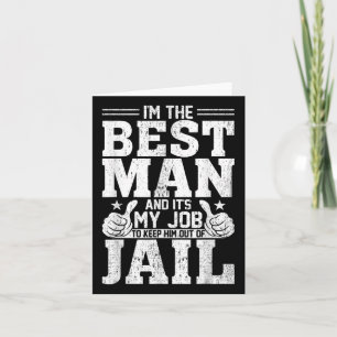 Best Man Wedding Groomsmen Funny Bridal Bachelor P Card