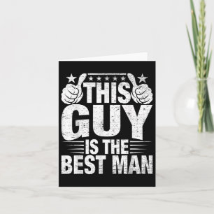 Best Man Wedding Groomsmen Funny Bridal Bachelor P Card