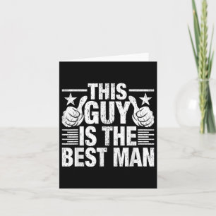 Best Man Wedding Groomsmen Funny Bridal Bachelor P Card