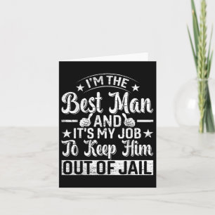 Best Man Wedding Groomsmen Funny Bridal Bachelor P Card