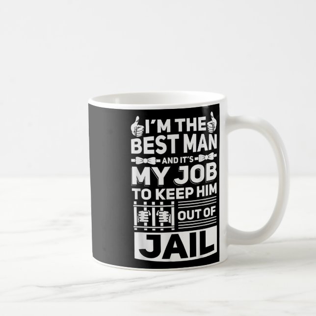 Best Man Wedding Groomsmen Funny Bridal Bachelor P Coffee Mug (Right)