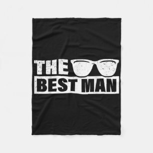 Best Man Wedding Groomsmen Funny Bridal Bachelor P Fleece Blanket