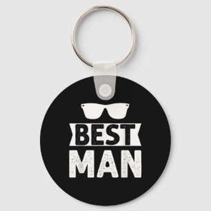Best Man Wedding Groomsmen Funny Bridal Bachelor P Keychain