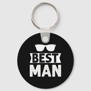 Best Man Wedding Groomsmen Funny Bridal Bachelor P Keychain
