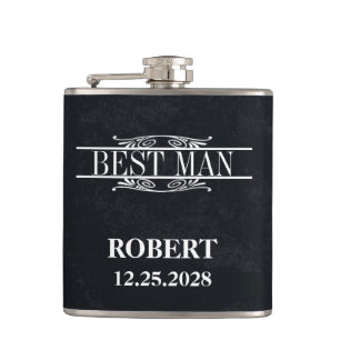 Best Man Wedding Hip Flask