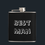 Best Man | Wedding Hip Flask<br><div class="desc">Best Man Wedding apparel.</div>