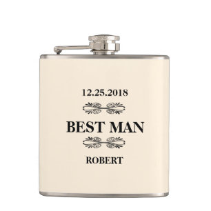 Best Man Wedding Hip Flask