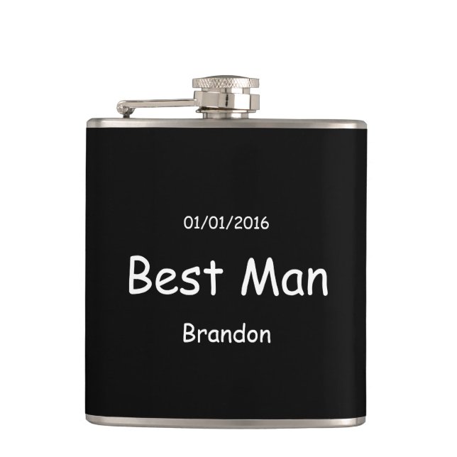 Best Man | Wedding Hip Flask (Front)