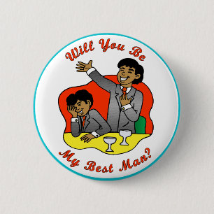 Best Man Wedding ID Button