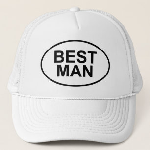 Best Man Wedding Oval Trucker Hat