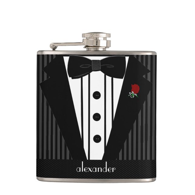 Best Man Wedding Personalized Hip Flask (Front)