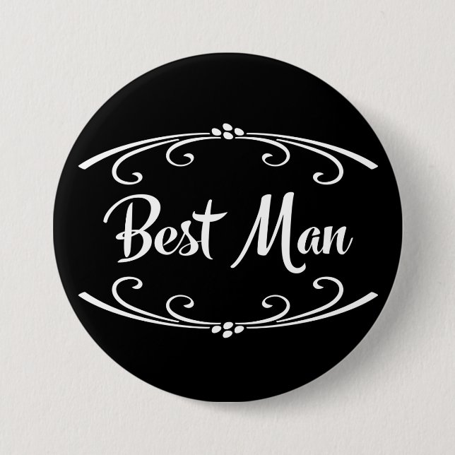 Best Man Wedding Rehearsal Dinner Button (Front)