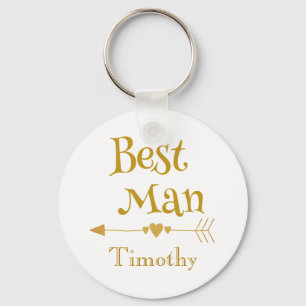 Best man wedding remembrance keychain