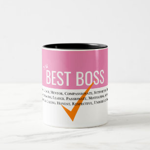 Best manager boss , boss message real boss Two-Tone coffee mug