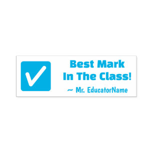 "Best Mark In The Class!" Teacher Rubber Stamp
