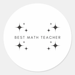 Best Math Teacher Ever Gifts Classic Round Sticker
