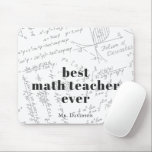 Best Math Teacher | Math Formula Monogram Mouse Pad<br><div class="desc">Personalized mouse pads are the answer to a dull desk. Co-workers, teachers & friends will love our monogrammed mouse pads. Make sure to buy one for yourself to spruce up your work life! Everyone has a computer and mouse pads are a necessity for working on your desktop or laptop! Add...</div>