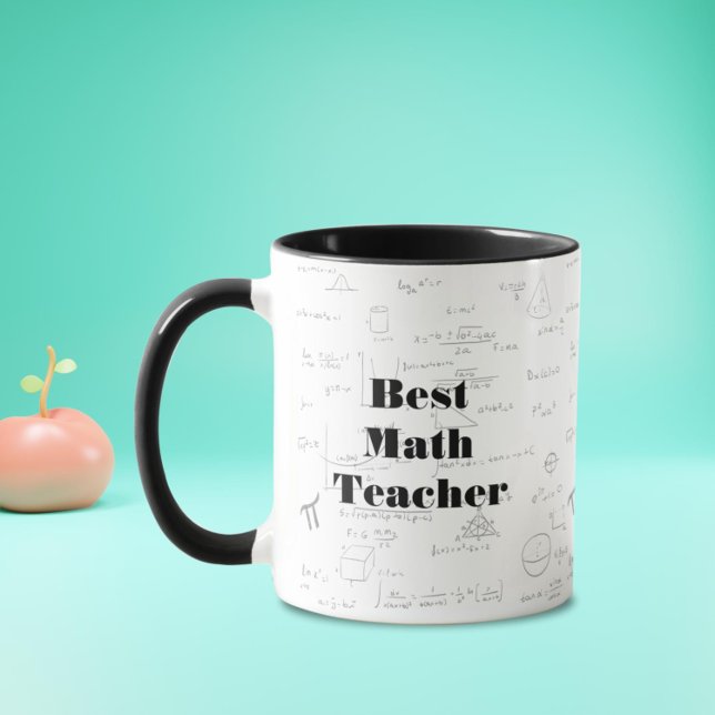 Best Math Teacher Math Formulas and Graphics Mug (Best math teacher mug perfect for retirement, birthday, teacher appreciation day and Christmas)