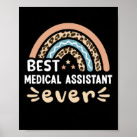 Best Medical Assistant ever Leopard Rainbow Gift M