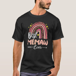 Best Memaw Ever Rainbow Leopard Plaid Mother's Day T-Shirt