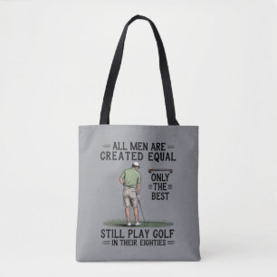Best Men Play Golf Eighties Funny Golfer Golfing  Tote Bag