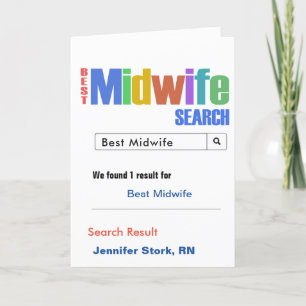 Best Midwife Search Thank You Card
